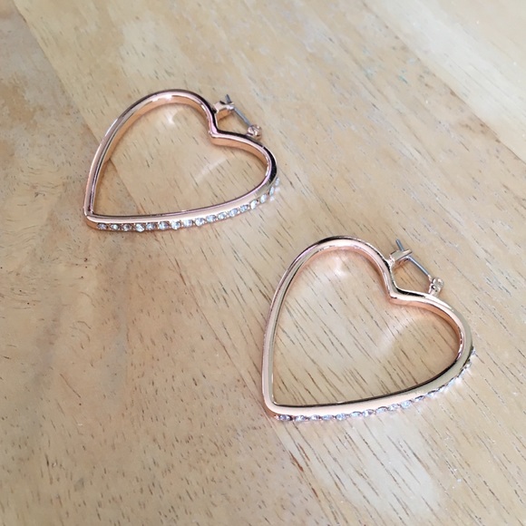 Juicy Couture Jewelry - JUICY COUTURE rose gold heart hoop earrings